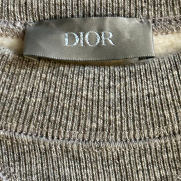Dior Sacai Grey Embroidered Patch Sweater - Picture 3 of 6